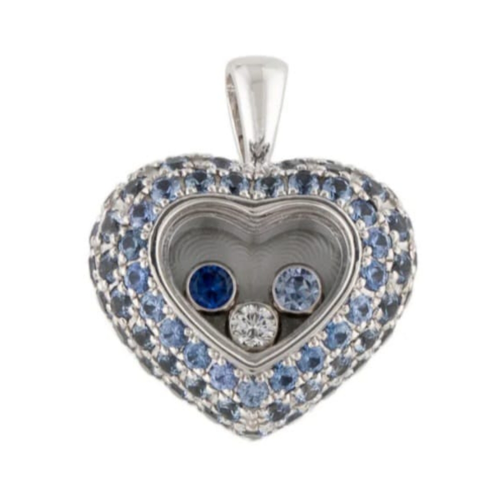 CHOPARD Sapphire Diamond heart pendant